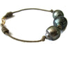 Tahitian Pearl Bracelet, Black Pearl Corded Bracelet, Artisan Handmade  by Sheri Beryl - Sheri Beryl - 5