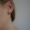 Pebble Stud Earrings Small Silver Studs, Silver Post Earrings for Guys ,  Artisan Handmade  by Sheri Beryl - Sheri Beryl - 4