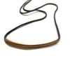 14K Solid Gold Bar Necklace, Oxidized Silver Gold Chain Necklace, Artisan Handmade by Sheri Beryl - Sheri Beryl - 1