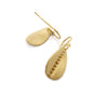 Small Solid Gold Earrings , Teardrop Earring Drops 14K Gold Teardrops,  Granulated Jewelry Artisan Handmade by Sheriberyl - Sheri Beryl - 3