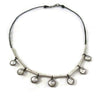 Rock Quartz Necklace, Oxidized Silver Gemstone Choker, Bezel Set Clear Quartz , Artisan Handmade by Sheri Beryl - Sheri Beryl - 1