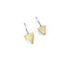 18K Gold Triangle Earring Drops,  Small Geometric Dangle Earrings, Gold and Silver Drops,  Aritisan Handmade by Sheri Beryl Stud Earrings - Sheri Beryl - 4
