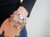 Baroque Pearl And Leather Bracelet, Pave Diamond Bracelet , Diamond Pearl  Bracelet Macrame  ARTISTAN HANDMADE by Sheri Beryl - Sheri Beryl - 1