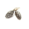 Raffia Seed Pod Earrings Sterling Silver - Sheri Beryl - 1