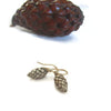 Raffia Seed Pod Earrings, Gold Vermeil Drops,  Small Gold Dangle Earrings, Seed Pod Jewelry   Artisan Handmade by Sheri Beryl - Sheri Beryl - 4