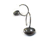 Small Pebble Earrings, Black Rhodium Hoop Earrings, Pebble Jewelry, Black Drops,   Artisan Handmade  by Sheri Beryl - Sheri Beryl - 4
