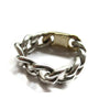 14K Gold and Silver Chain  Ring, ID Signet Rings, Stack Ring Inital Jewelry  Artisan Handmade  by Sheri Beryl - Sheri Beryl - 5