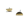 Tiny Gold Studs, Semi Circle Disc Earring Studs, Small Gold Post Earrings, 18K  , Artisan Handmade by Sheri Beryl - Sheri Beryl - 1