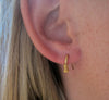 Single Mens Earring, 14K  Solid Gold Hoop Earring, Huggie Earring , Man  Earrings for Guys ,   Artisan Handmade by Sheri Beryl - Sheri Beryl - 2