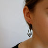 Long Geometric Pyramid Earrings Sterling Silver - Sheri Beryl - 2