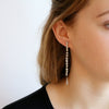 Japanese Keshi Pearl Earrings, Long Pearl Stud Earrings, Beaded  Pearl Post Earring Studs  Aritsan Handmade by Sheri Beryl - Sheri Beryl - 2