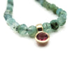Peruvian Blue Opal Necklace, Opal Beaded  Necklace, Pink Tourmaline Pendant,  Artisan Handmade by Sheri Beryl - Sheri Beryl - 2