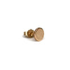 Small 14K Gold  Circular Stud Earring  Single Gold Stud , Disc Stud  Solid Gold  Round Stud , Artisan Handmade by Sheri Beryl - Sheri Beryl - 1