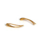 14K Solid Gold Teardrop Ear Crawler Single Earring - Sheri Beryl - 1