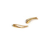 14K Solid Gold Teardrop Ear Crawler Single Earring - Sheri Beryl - 3