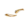 14K Solid Gold Teardrop Ear Crawler Single Earring - Sheri Beryl - 2