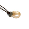 Large Baroque Pearl And Leather Pave  Diamond  Necklace - Sheri Beryl - 2
