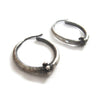 Oxidized Silver Oval Hoop Earrings - Sheri Beryl - 4