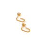 14K Gold Paper Clip Hoop  Earrings - Sheri Beryl 