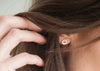 Small 14K Gold Open Circle Stud Earrings, Hole Punch Studs - Sheri Beryl - 3