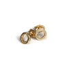 Small 14K Gold Open Circle Stud Earrings, Hole Punch Studs - Sheri Beryl - 1