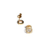 Small 14K Gold Open Circle Stud Earrings, Hole Punch Studs - Sheri Beryl - 2