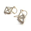 Small Silver Pyramid Earrings - Sheri Beryl - 3