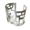 Geometric Cuff Modern Cuff Bracelet Sterling Silver "City Lights" - Sheri Beryl - 1